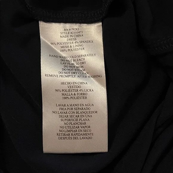 Alex Evenings/women’s NWT Embroidered Illusion-Yoke Navy and Cream Lace Gown - Picture 10 of 11